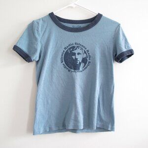 Brandy Melville Hailie Radio Silence Top in Blue